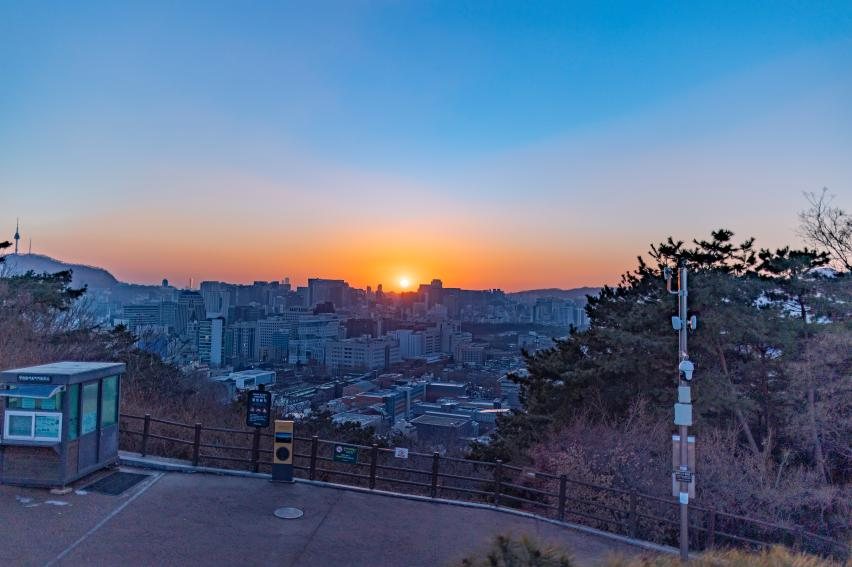낙산공원에서 본 해 질 무렵 서울 풍경